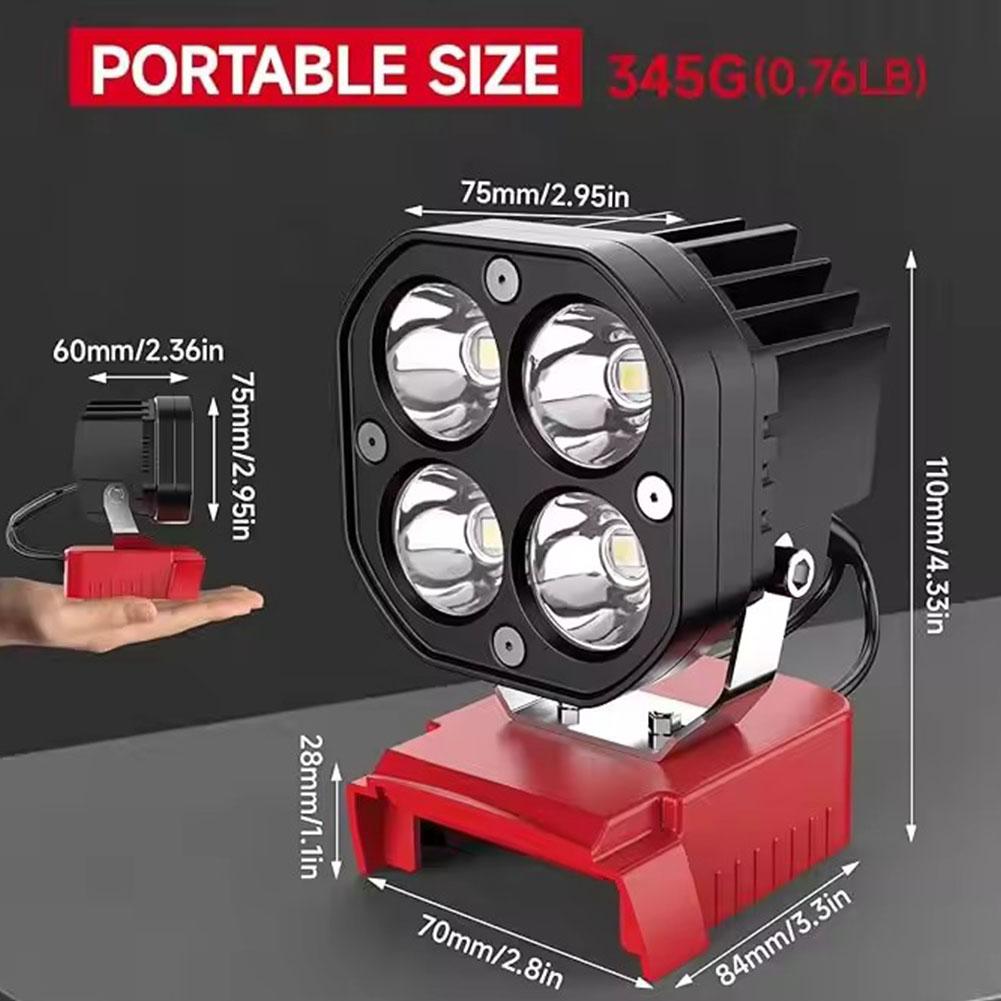 40W Portable Outdoor LED Work Light Compatible With DCB Series 18V/20V Battery Portable Work Light