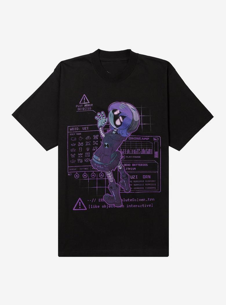 Murder Drones Uzi Heavyweight TShirt Cartoon Retro Punk Cotton Printed Shortsleeved Harajuku Retro Casual Streetwear Unisex S
