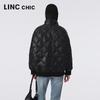 Jinyujie Damen Leichte Cropped Daunenjacke