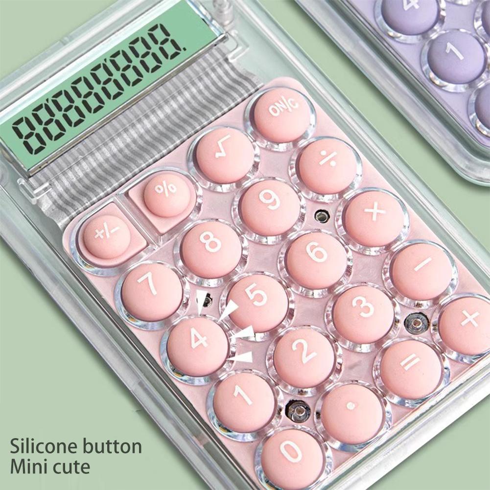 Roztomilá tichá kalkulačka mini verze učební pomůcka malá přenosná kalkulačka školní potřeby studenti/finance