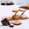 Glass Spice Storage Jar Wood Lid Container Spices Food Cereal Jar Kitchen Salt Candy Cookies Tea Coffee Beans Organizer Bottle