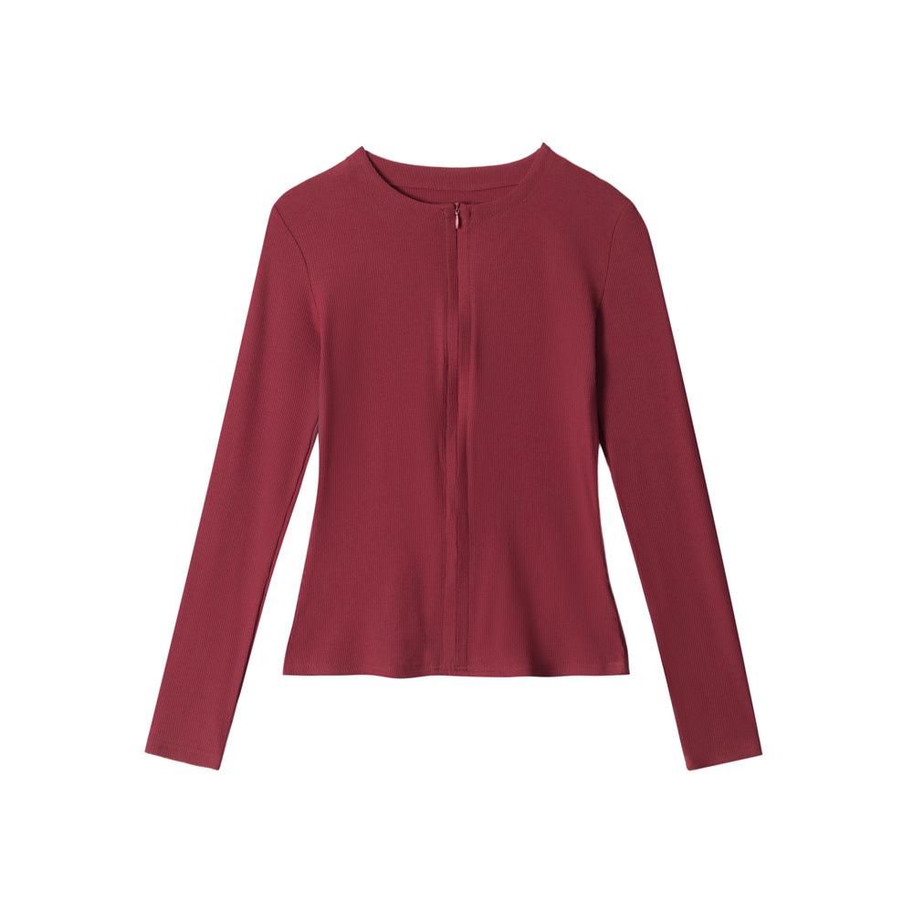 

HeyHenry Slimming Round Neck Long Sleeve T-Shirt for Autumn/Winter Medium бордовий