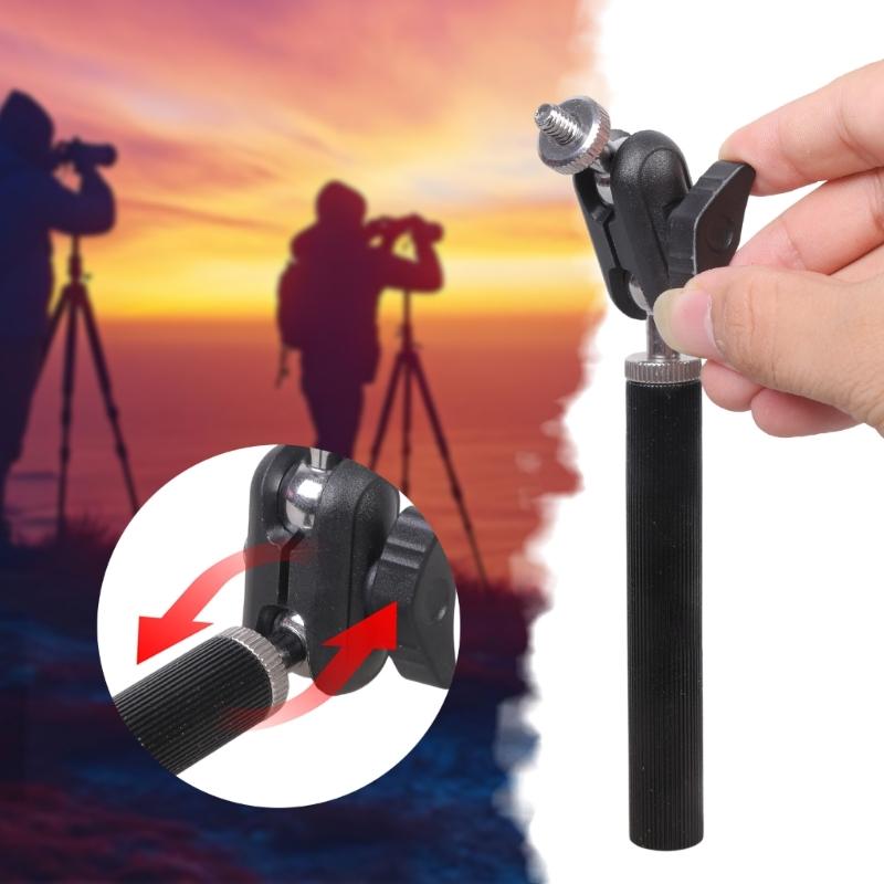 1/4inch Male To Female Threaded Extension Adapter For Camera Tripod Microphone Mount 360 Rotation Clamp Extension Rod