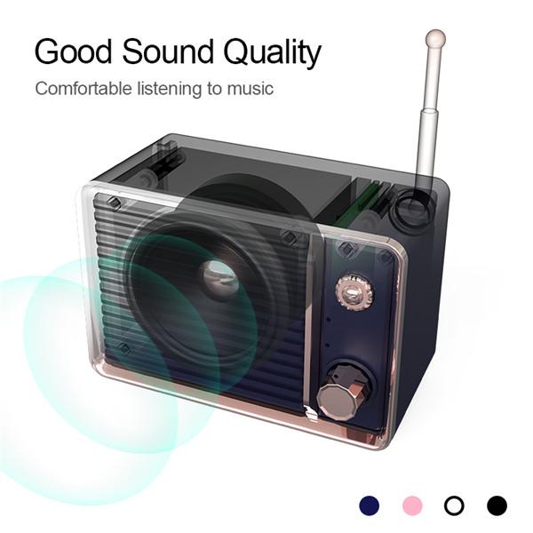 Buy Portable Mini Retro Bluetooth 5.0 Speaker Stereo Subwoofer Portable ...