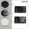 Grille d'aération - KOTARBAU - 165x100 mm - Laquée noire - Moustiquaire - Résistante à la corrosion