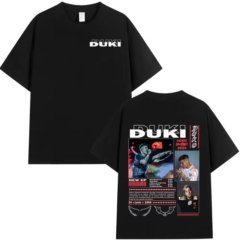 Rapper Duki ADA Tour Merch Tshirt Unisexs Women Clothing Cotton Cozy Oversized Tshirts Hip Hop Short Sleeve T Shirts Streetwear