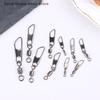 American 50-Piece Swivel Pin Connector Hooks, Size 1#-14#, Rolling Bearing, Carp Type A Fishing Tackle