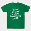 Unisex Fashion TShirt Antisocial Social Distancing Club Print TShirt Plus Size S-5XL T-Shirt 100%Cotton Tops O Neck Short Sleeve Tees