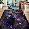 Deer With Floral Crown Office Rug Chair Mat, Entryway Carpet, Suitable for Front Door, Bedroom, Living Room, Desk, Holiday Gift