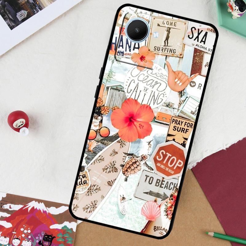 Summer Beach Collage For Realme 14 Pro Plus 13 10 11 12 GT 6 5 6T GT7 Pro C61 C55 C53 C51 C21Y C25S C67 C75 Case
