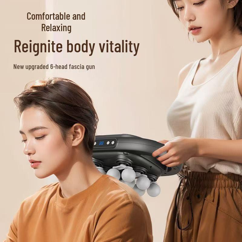 12-Head LCD Deep Tissue Muscle Massager with High-Frequency Vibration
