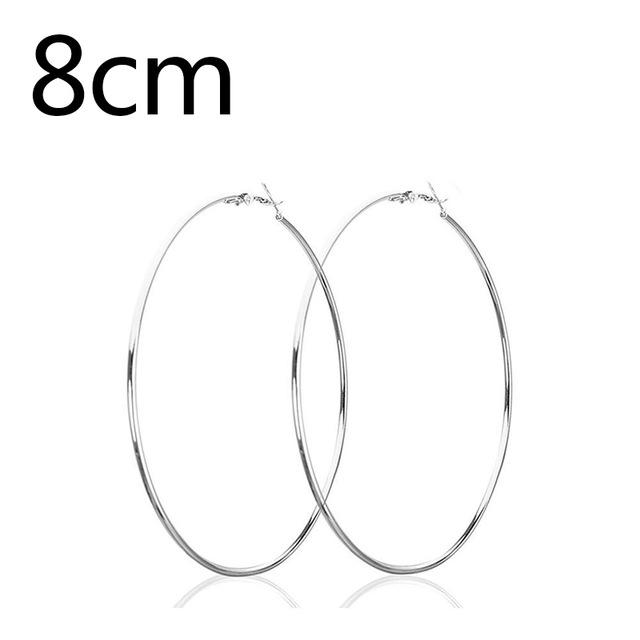 Frauen 3 -10cm kleine große Kreis Creolen Aussage Ohr Ring Mode Schmuck Geschenk Nachtclub Dj
