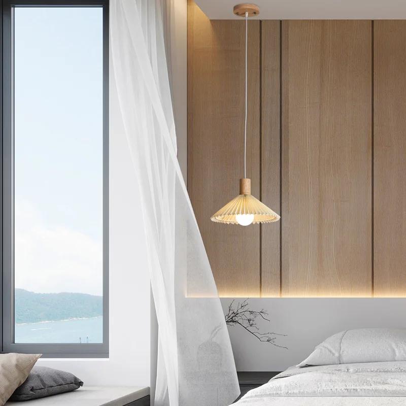 Nordic Restaurant Pendant Light Led Bedside Bar Table Lamp Modern Creative Pleated Design Japanese Dining Table Lantern Torch