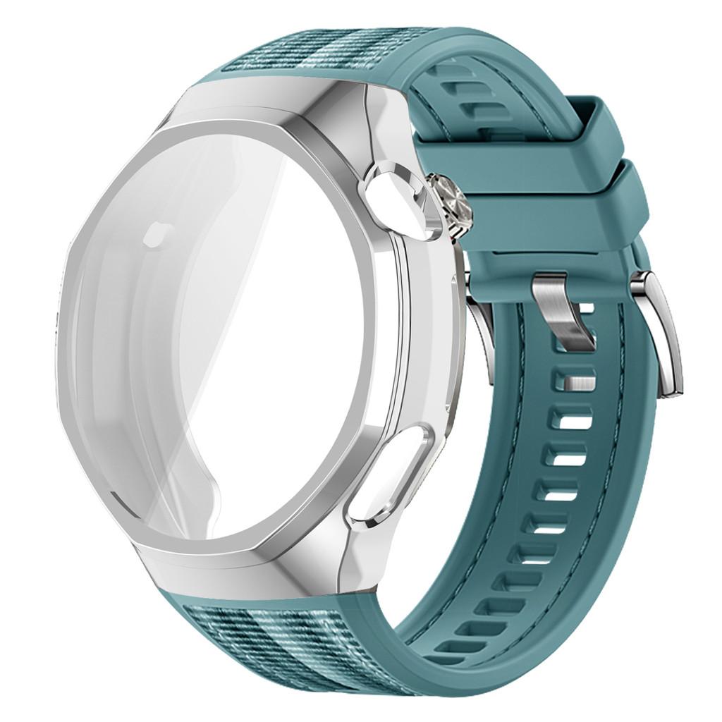 TPU Soft Case+Silicone Sport Woven Bracelet Band With TPU Protector Bumper Shell Cover For Huawei GT6 Pro 46mm