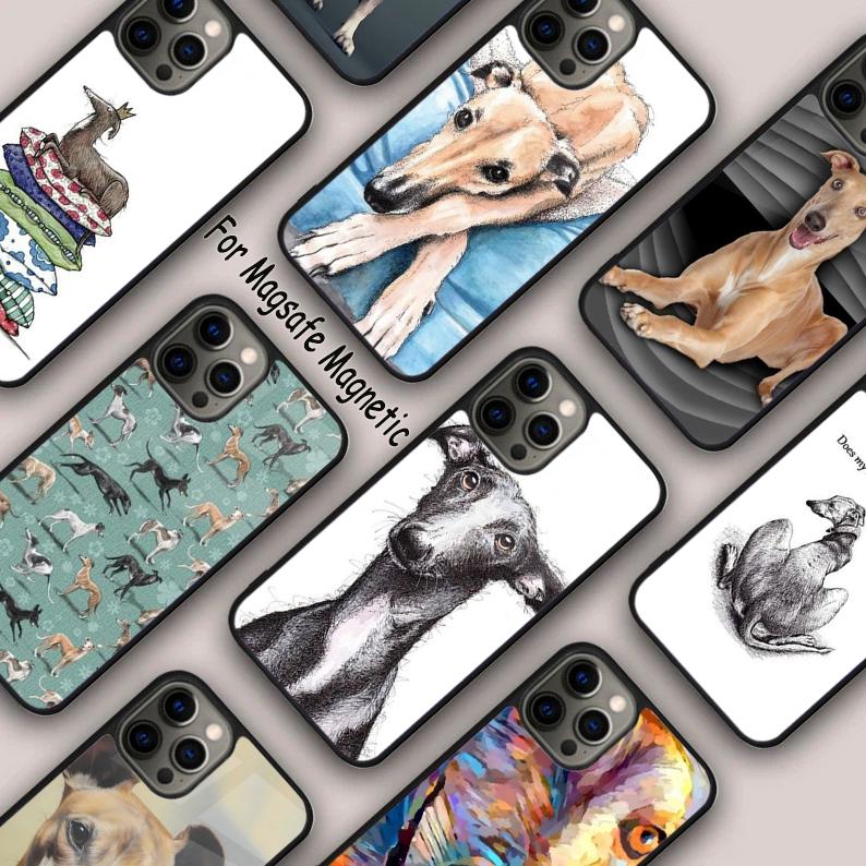 Galgo Greyhound Dog Magnetic Phone Case For APPLE iPhone 17 Air 16 14 13 12 Pro Max 15 Plus Wireless Charge With MagSafe Cover