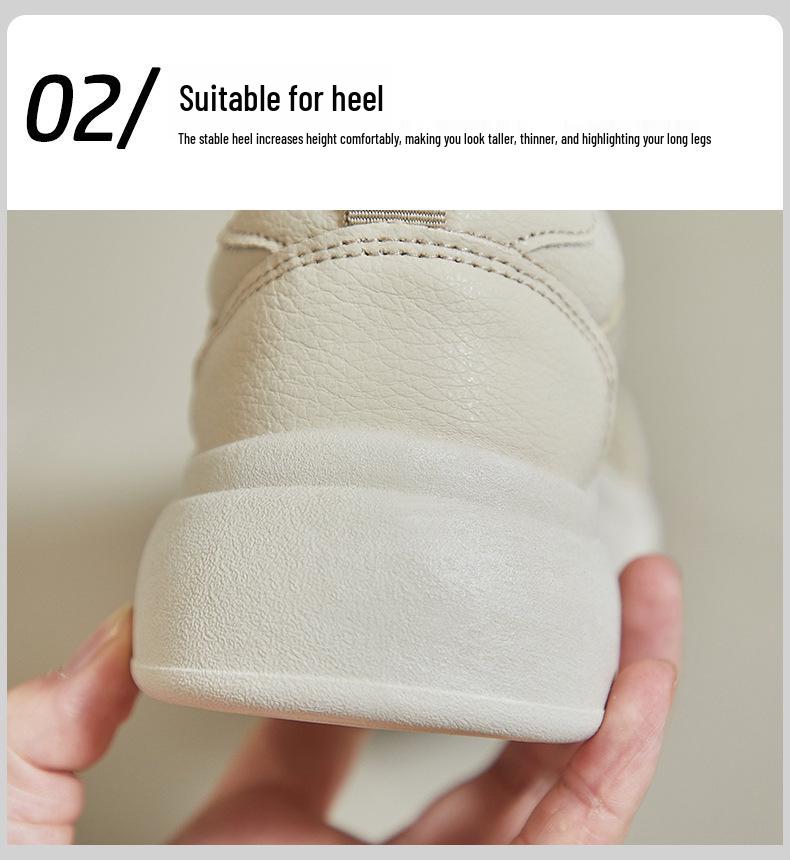 2025 Summer Women's Korean Style White Sneakers: Height Increasing, Breathable, Trendy Skateboard Shoes