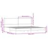 Metal Bed Frame without Mattress Sonoma Oak Finish 193 x 203 cm
