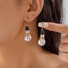 Rhinestone Christmas Earrings Snowflake Xmas Dangle Earrings Fashion Snowman Earrings  Women