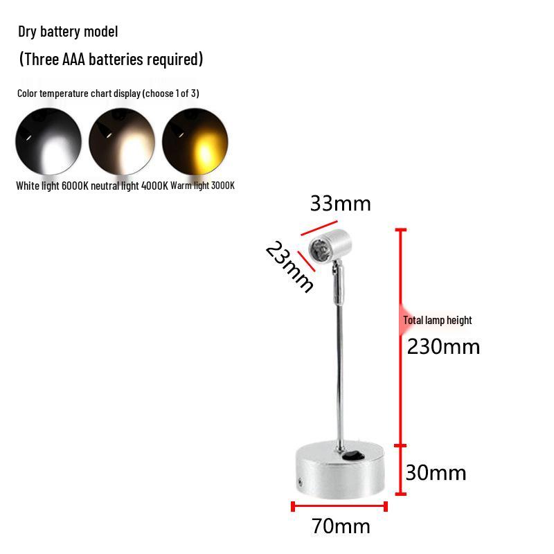 Wireless Jewelry Display Spotlight with Battery