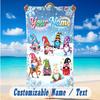 Christmas Theme Beach Towel Personalized Custom Name & Text Soft Quick Dry Beach Towel for Swimming Travel