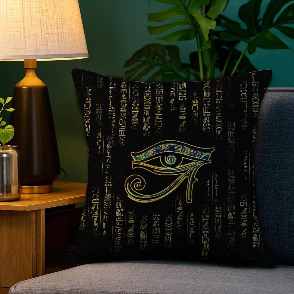 Classic Ancient Egyptian Pillow Case Plush Fabric Soft Double Sided Print Sofa Cushion Cover Throw Pillow Covers