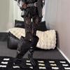 Elegant Sheer Tights Gothic Lace Design High For Evening And Daily