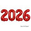 16/32/40inch Alphabet Balloons Lucky Happy New Year 2026 New Year Balloon Holiday Ornaments New Year Decoration