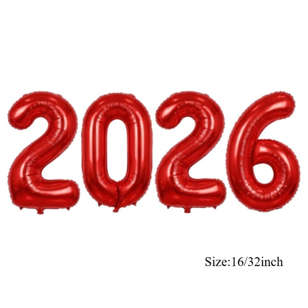 16/32/40inch Alphabet Balloons Lucky Happy New Year 2026 New Year Balloon Holiday Ornaments New Year Decoration
