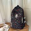 Dot Print Backpack Junior High School Student Lightweight Schoolbag Girl's Large Capacity Backpack