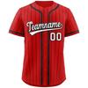 Men's and Women's Fashion Baseball Jerseys, Hip-hop Sports Buttons, Cardigan, Striped Letter Print Short-sleeved Top