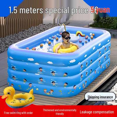 Inflatable Family Swimming Pool - Indoor/Outdoor, Folding Design for Children & Adults