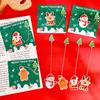 1 Piece Cartoon Christmas Metal Santa Claus Acrylic Pendant Bookmark School Office Supplies Bookmarks Cute Stationery