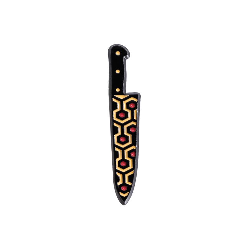 

Honeycomb Moth & Dagger Brooch Lapel Pin - Dark Punk Metal Badge