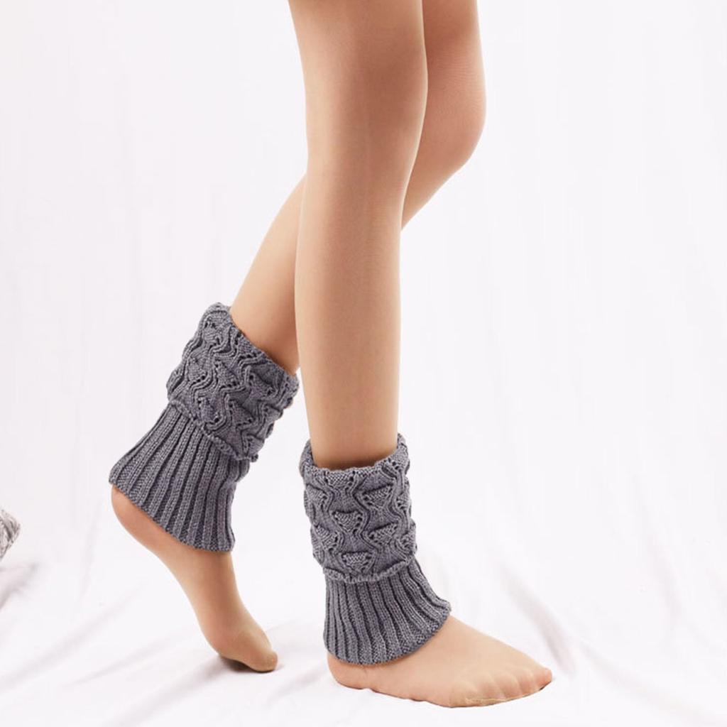 Women's Winter Turn-over Short Small Fish Mouth Foot Cover Hollow Knitted Wool Socks