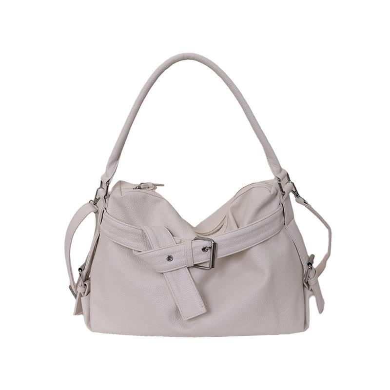 Casual Large-Capacity Simple Spice Girl Shoulder Bag, Locomotive Bag, Fashionable Shoulder Underarm Bag, Commuter Trendy Messenger Bag.