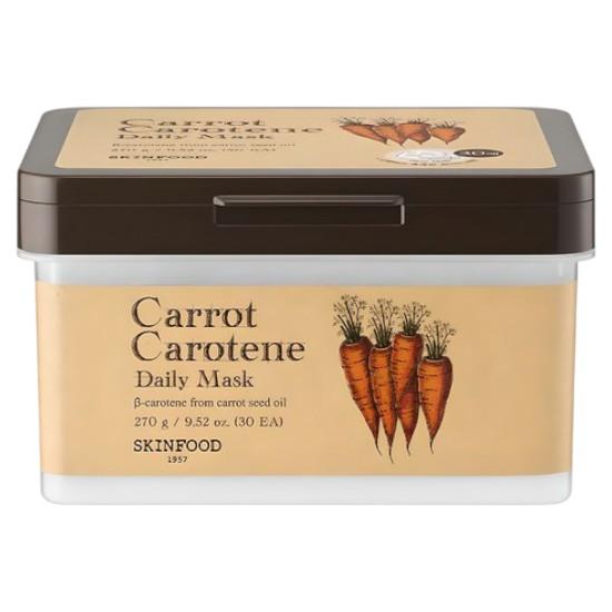 

SKINFOOD Carrot Carotene Daily Mask (30 Sheets) — Soothing & Hydrating Carrot Extract Mask Pads
