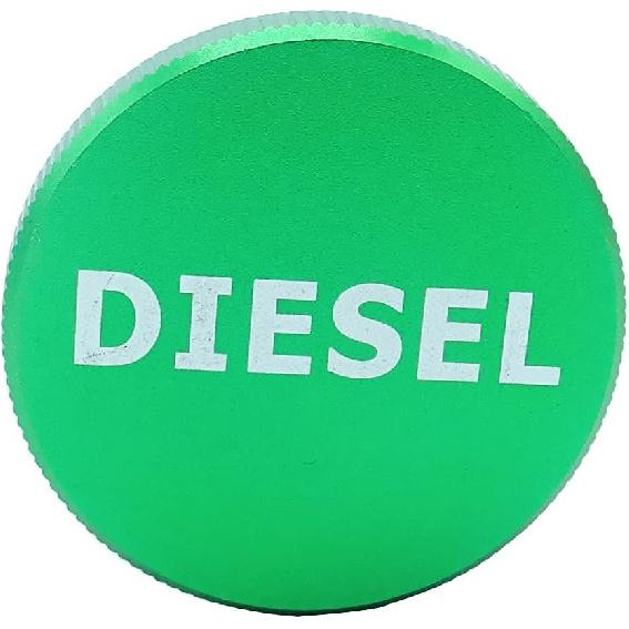 Fuel Cap Magnetic Billet Aluminum Green Compatible With 2013-2018 Dodge Ram 1500 2500 3500 Pick-Up Truck