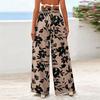 Women's Wide-Leg Casual Flowy Floral Print Pants