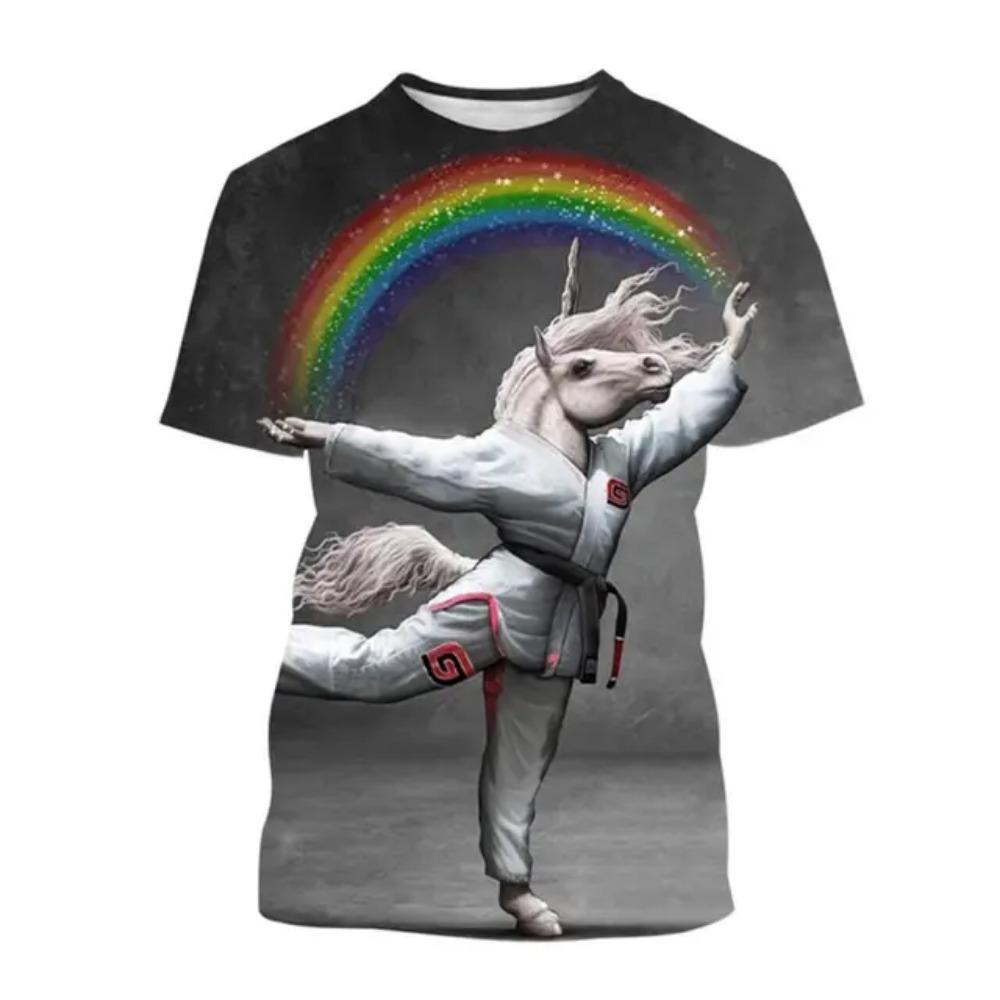 Men's Shirt Jujitsu Enthusiast Wrestle Clothing Funny Animal T Shirt For Men Summer Oversized Top Casual O-neck Short Sleeve
