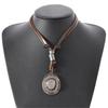 Retro Zinc Alloy Necklace Lightweight Brown Leather Neckchain Jewelry For Everyday Wear And Stylish Occasion