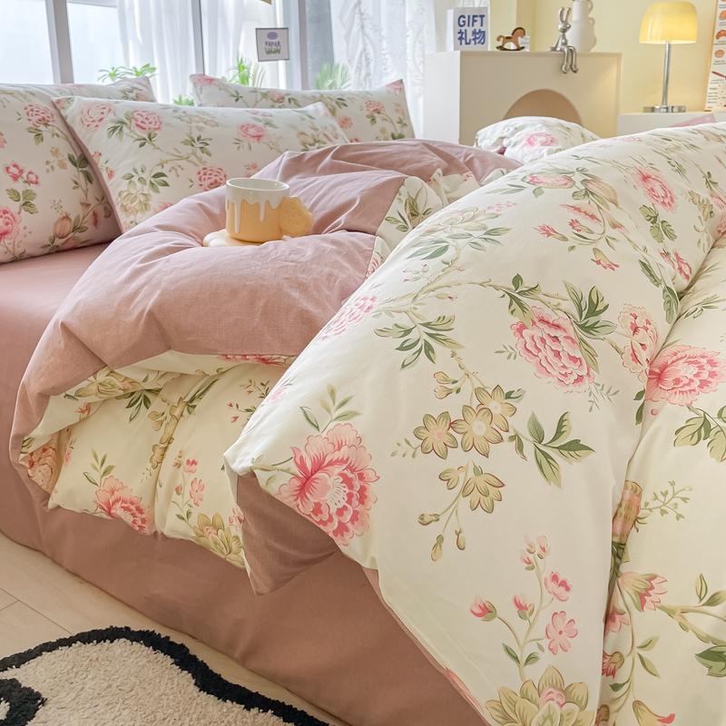 Cotton Bedding Set Duvet Cover with Pillowcases Bedclothes Comforter covers Sets Duvet Cover Queen Size with Pillow cover