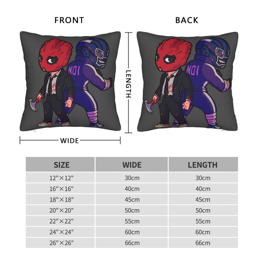 Noi And Shin Dorohedoro Pillowcases Novelty Pillow Case For Office Car Home Decor Graphic Pillow Cover