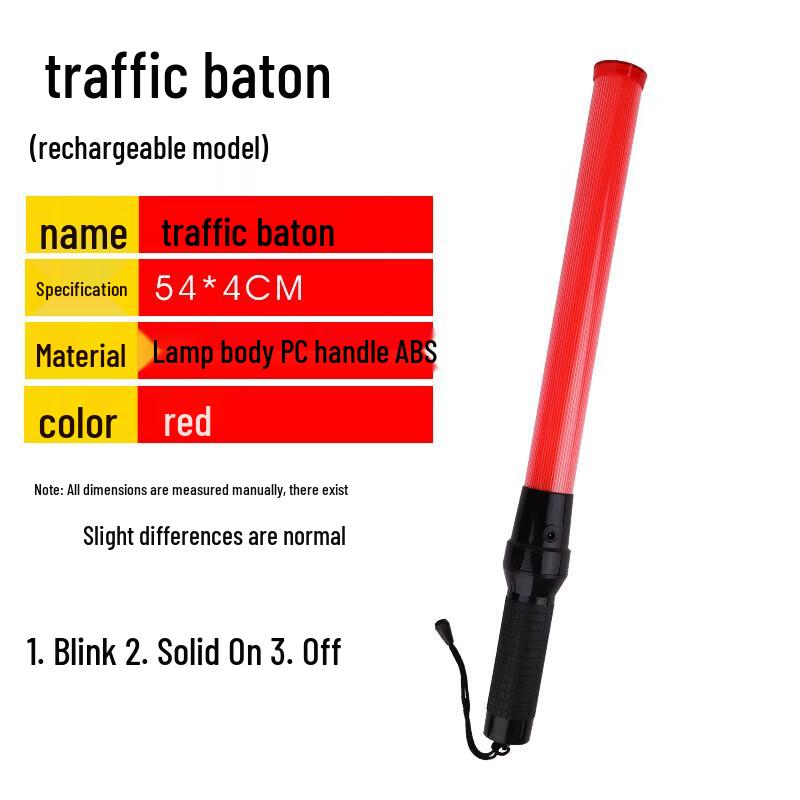 Rechargeable LED Safety Officer Command Baton