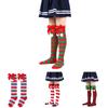 Cute Butterfly Bow Christmas Socks For Girls Long Tube Polyester Fabric