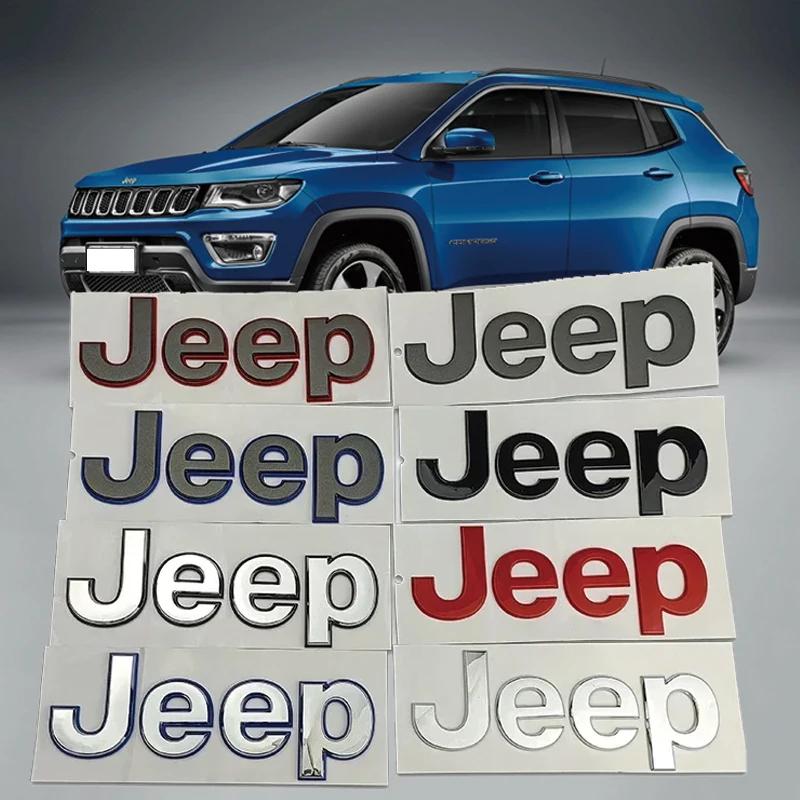 ABS Sticker Car Front Cover Emblem for JEEP Compass Patriot Wrangler Tj Jk Grand Cherokee Commander Renegade Liberty Decoration
