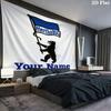 Hertha BSC Custom Name Wall Tapestry Aesthetic Wall Hanging Printed Fabric Blanket Decorative Tapestries for Bedroom Living Room Home Decor
