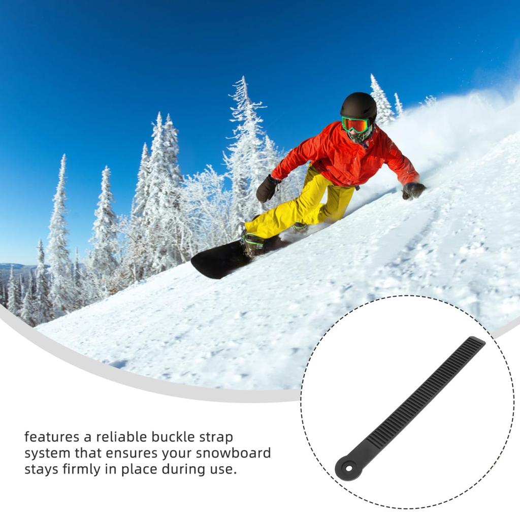 Kisangel Snowboard Binding Replacement Set of 2 with for Snowboards and Roller Made of Lightweight and Black Straps, Screws, Skates, ABS, Portable,