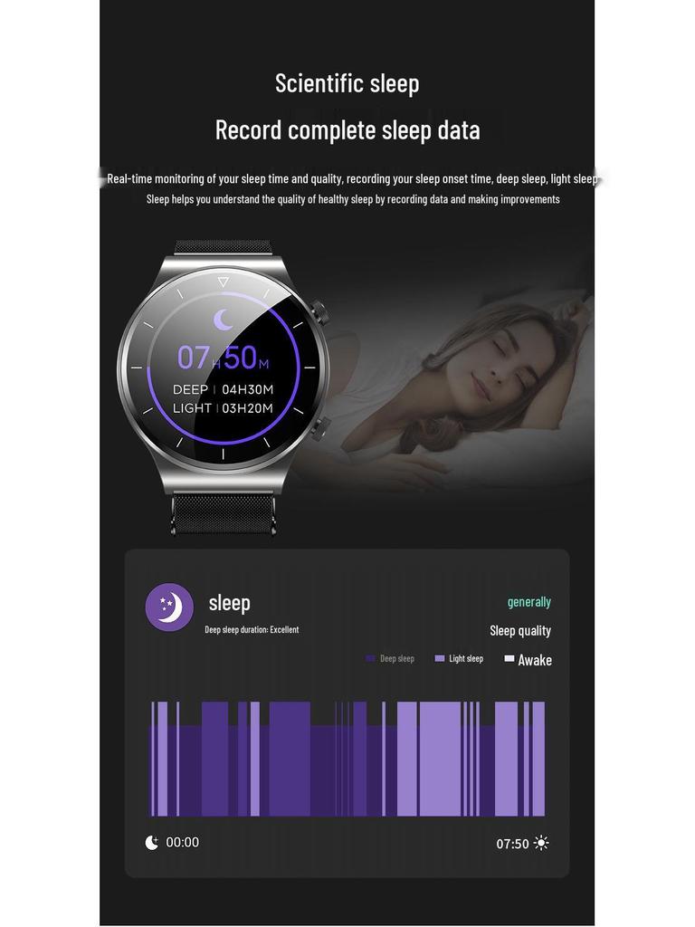2025 GT4 Smartwatch: Bluetooth Calling & Music, Heart Rate & Blood Pressure Monitoring, Multifunctional Sports Pedometer