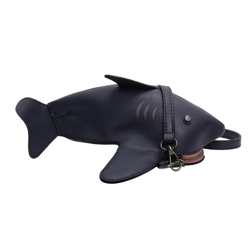 Creative ugly cute shark bag small bag women's new fashion shoulder messenger bag doll bag