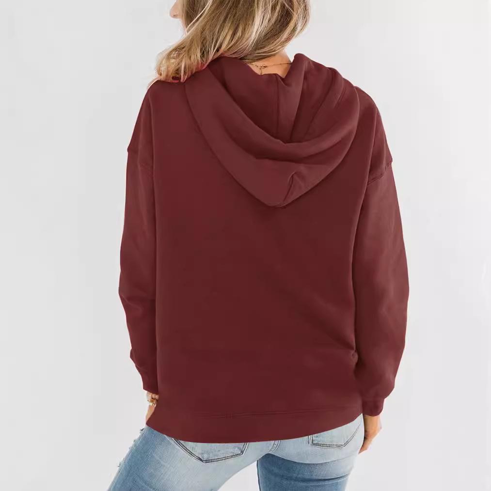 2024 Women's Casual Loose Hooded Sweatshirt - Autumn/Winter Style